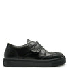 Rondinella Black Velcro Wingtip Dress Sneaker-Tassel Children Shoes