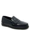 Blublonc Navy Florentic Perforated Loafer-Tassel Children Shoes