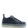 Blublonc Navy Pebbled Clear Sole Zipper Sneaker-Tassel Children Shoes