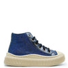 Beberlis Navy Sparkle Hi Top Sneaker-Tassel Children Shoes