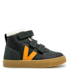 Veja Black Ouro Fur Hi Top Sneaker-Tassel Children Shoes