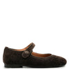 Papanatas Brown Corduroy Mary Jane-Tassel Children Shoes