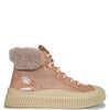 Beberlis Nude Patent Fur Hi Top Sneaker-Tassel Children Shoes