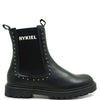 Sonia Rykiel Black Leather Slip On Boot-Tassel Children Shoes