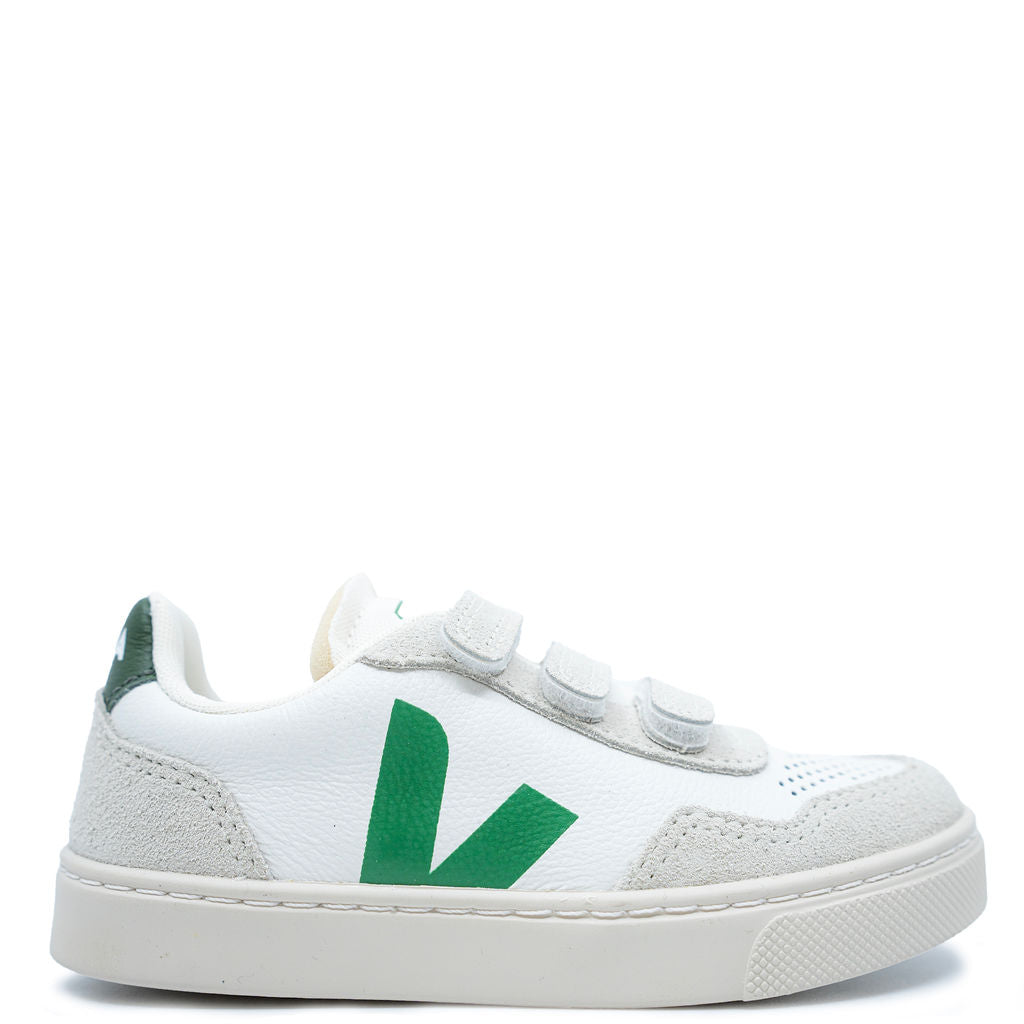 Veja White Emeraude Velcro Sneaker-Tassel Children Shoes