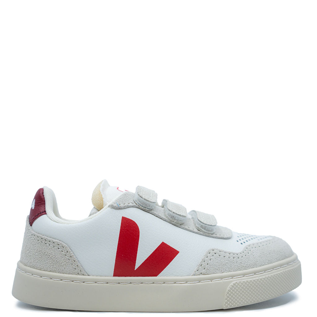 Veja White Pekin Velcro Sneaker-Tassel Children Shoes