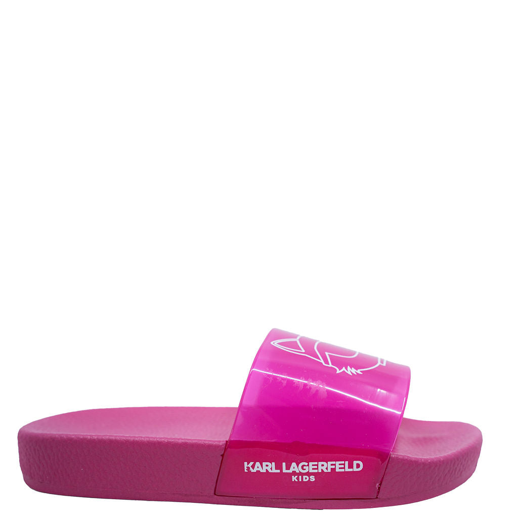 Karl Lagerfeld Fuchsia Slide-Tassel Children Shoes