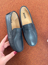 Hugo Boss Blue Leather Logo Loafer-Tassel Children Shoes