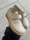 Beberlis Taupe Textured Velcro Loafer