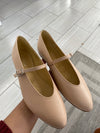 Spain+Co Nude Strap Flat-Tassel Children Shoes