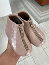 old Pepe Nude Patent Zipper Baby Bootie-Tassel Children Shoes