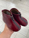 Pepe Burgundy Patent Zipper Bootie-Tassel Children Shoes