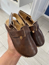 Pepe Dark Luggage Fur Clog-Tassel Children Shoes