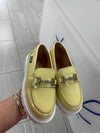 Atlanta Mocassin Yellow Buckle Chunky Loafer-Tassel Children Shoes