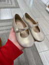 Papanatas Champagne Button Mary Jane-Tassel Children Shoes