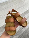 Pepe Brown Strap Velcro Sandal-Tassel Children Shoes