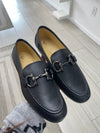 Spain+Co Black Pebbled Leather Buckle Dress Shoe-Tassel Children Shoes