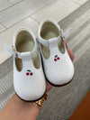 Emel White Cherry Baby Shoe-Tassel Children Shoes