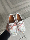 Atlanta Mocassin White Ice Cream Printed Bow Loafer-Tassel Children Shoes