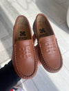 Porte Luggage Emblem Loafer-Tassel Children Shoes