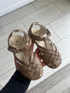 Manuela Taupe Closed Toe Sandal-Tassel Children Shoes