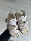 Manuela Taupe Criss Cross Sandal-Tassel Children Shoes