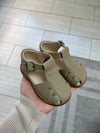 Blublonc Taupe Closed Toe Baby Sandal-Tassel Children Shoes