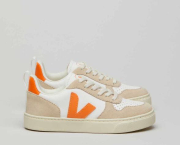 Veja White Fury Orange Lace Sneaker Tassel Children Shoes