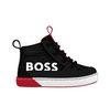 Hugo Boss Black Velcro Mid Top Sneaker-Tassel Children Shoes