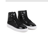 Zadig &amp; Voltaire Black Leather Hi Top Sneaker-Tassel Children Shoes