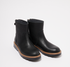 Bonpoint Black Leather Back Zipper Boot-Tassel Children Shoes