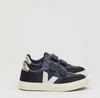 Veja Black and Gold Velcro Sneaker-Tassel Children Shoes