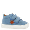 Atlanta Mocassin Blue Nubuck Star Velcro Baby Sneaker-Tassel Children Shoes