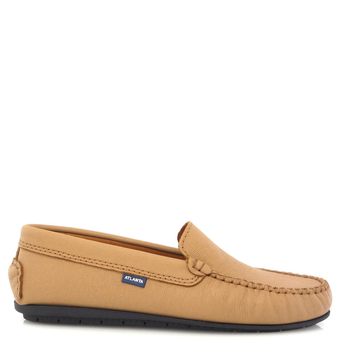 Atlanta Mocassin Camel Textured Loafer-Tassel Children Shoes