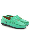 Atlanta Mocassin Green Leather Penny Loafer-Tassel Children Shoes