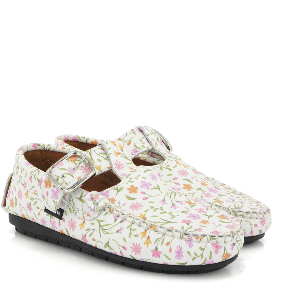 Atlanta Mocassin Floral T Strap Loafer-Tassel Children Shoes