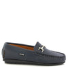 Atlanta Mocassin Navy Grain Buckle Loafer-Tassel Children Shoes