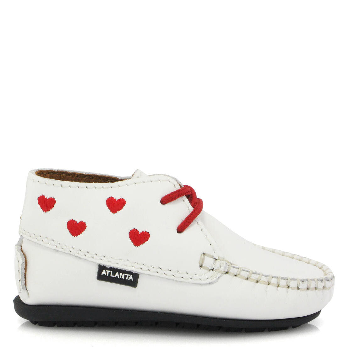 Atlanta Mocassin White Hearts Baby Bootie-Tassel Children Shoes