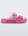 Mini Melissa Pink Glitter Jelly Slide-Tassel Children Shoes