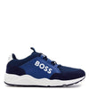 Hugo Boss Navy Elastic Lace Sneaker-Tassel Children Shoes