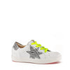 Acebos White and Yellow Zebra Print Lace Sneaker-Tassel Children Shoes