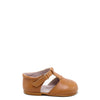 Papanatas Cognac Star T-Strap Baby Shoe-Tassel Children Shoes