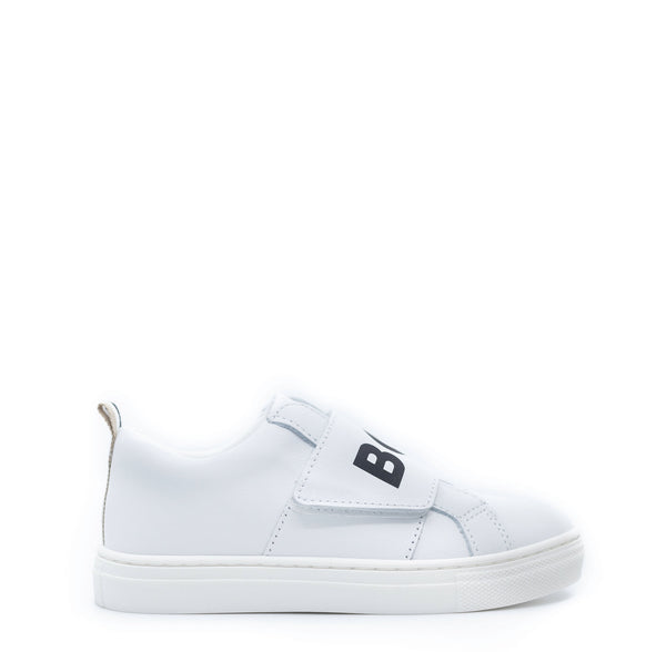 Hugo Boss White Velcro Sneaker - Tassel Children Shoes