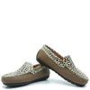 Atlanta Mocassin Taupe Leopard Loafer-Tassel Children Shoes