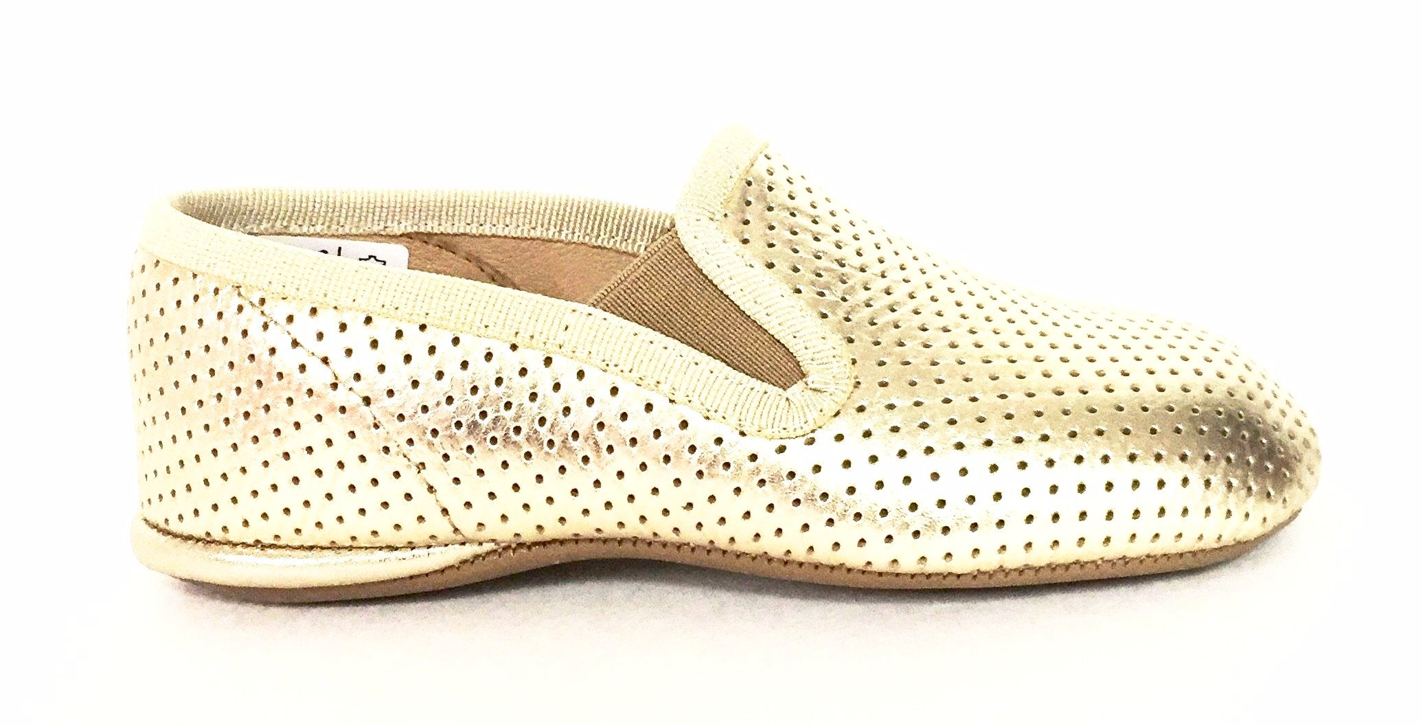 Pèpè perforated slingback leather shoes - Gold